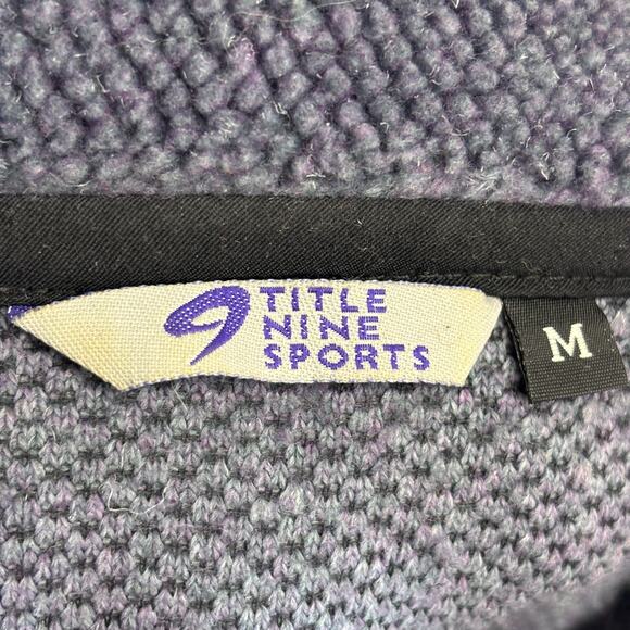 VTG Title Nine Sports Athleisure Aztec Trail Sherpa Fleece Jacket Size M 1/4 Zip - Picture 3 of 8